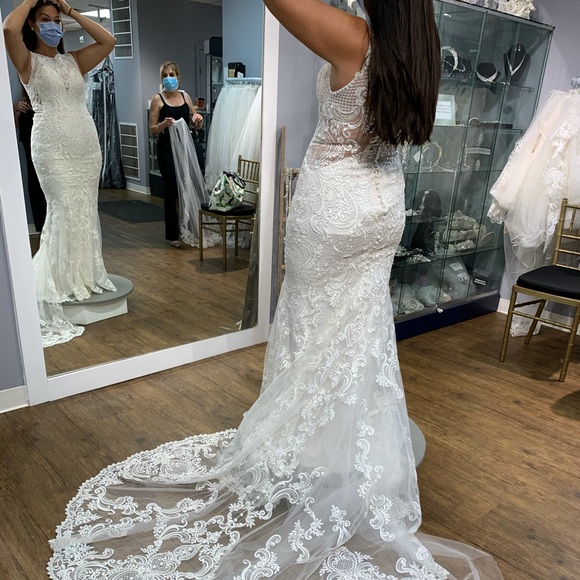 2021 Brand new couture line wedding dress with tags. Never worn. Never altered. - Picture 8 of 10